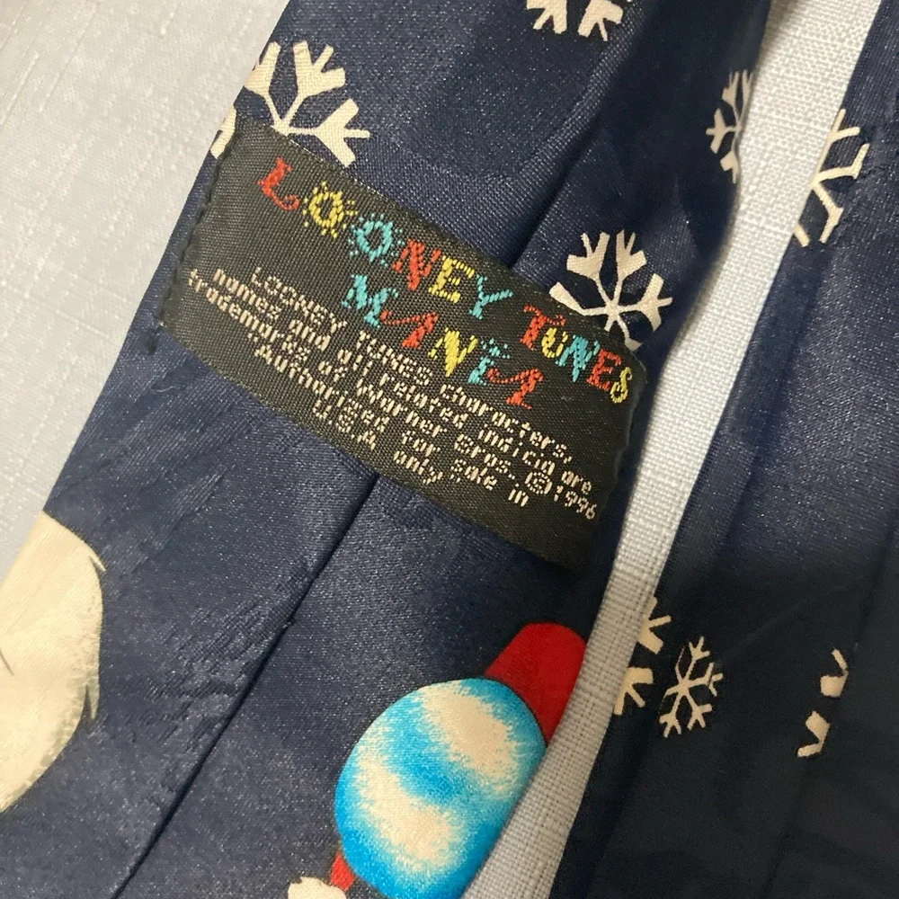 Vintage Looney Tunes Mania Sylvester & Tweety Christmas Neck Tie